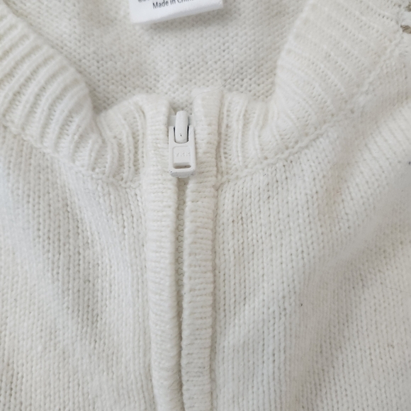 Gymboree Kid Girl Sz L 10-12 Cream Gold Sleeve Knit Sweater Cardigan Formal - Picture 5 of 8